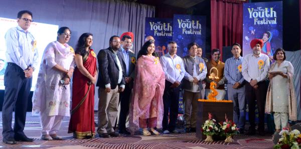 Dr.Inderjeet Singh Vice-Chancellor, Sh.Bram Shanker Jimpa Minister for Revenue and Water Resources, Dr. Sangeeta Toor Director Animal Husbandry Punjab inagurates the 12th Youth Festival